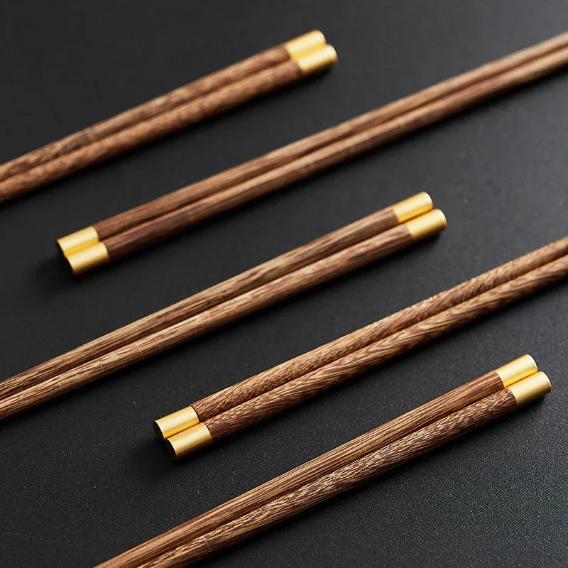 Chopsticks Wood Gold