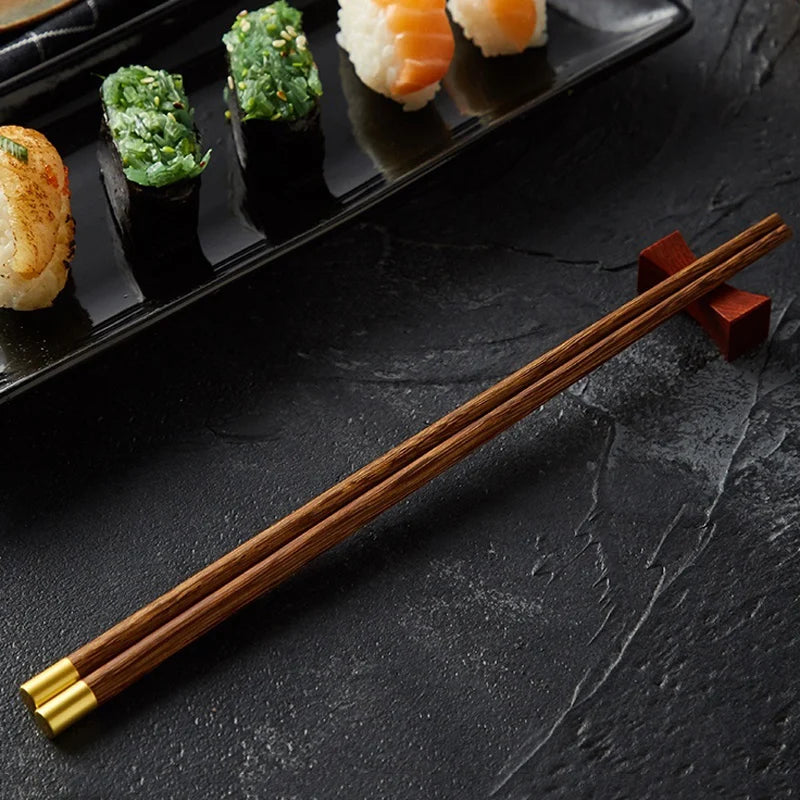 Chopsticks Wood Gold