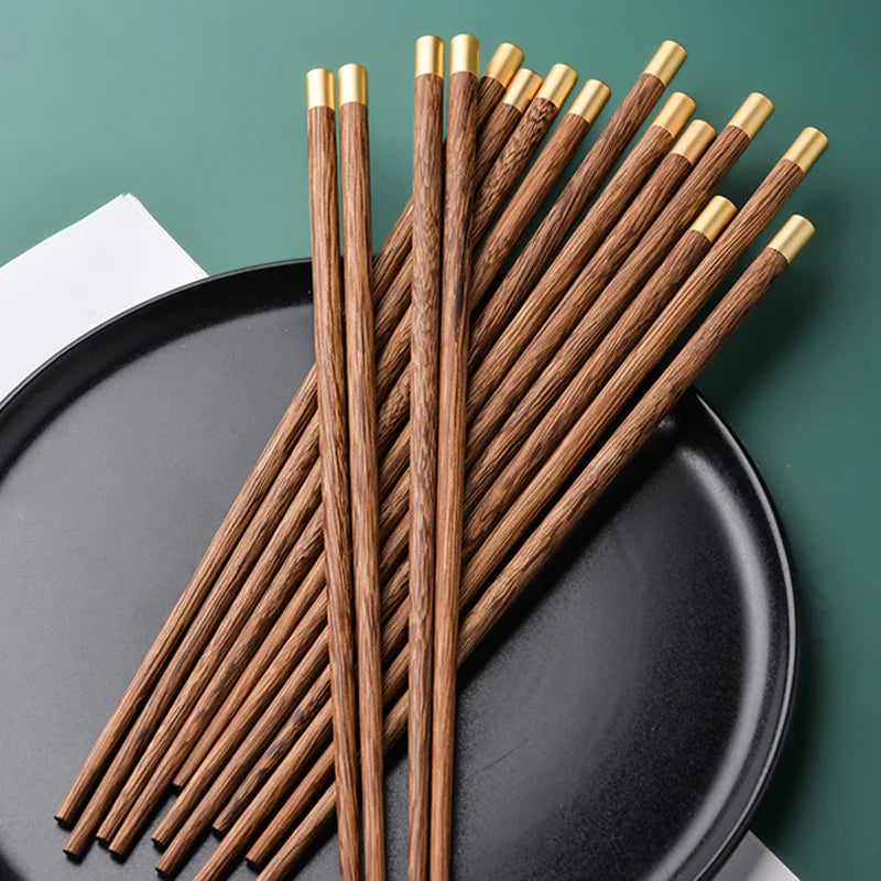 Chopsticks Wood Gold