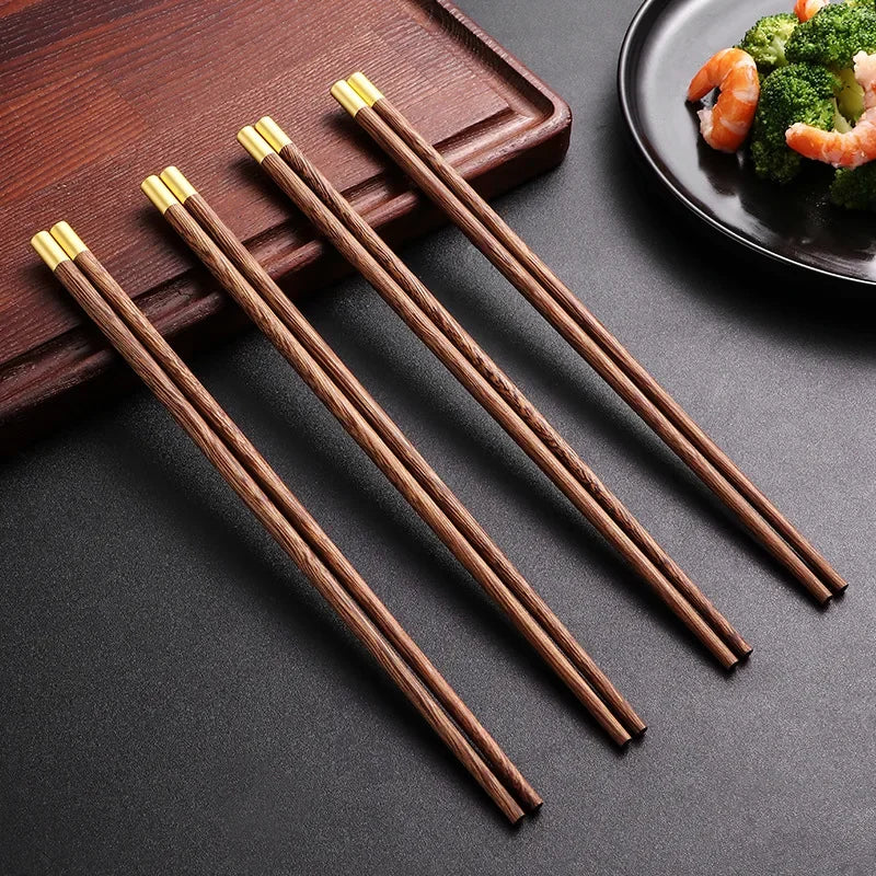 Chopsticks Wood Gold